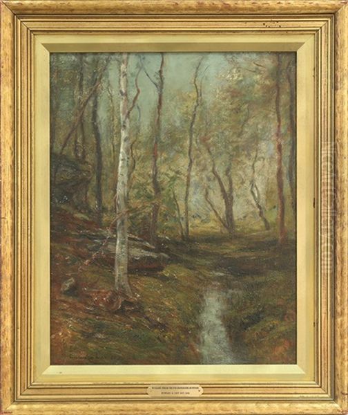 Woodland Stream Through Shawangunk Mountains Oil Painting by Edward B. Gay