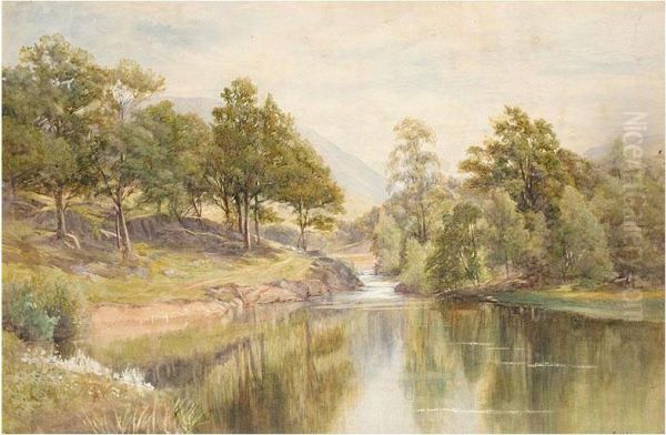 The Approach To Bettws-y-coed Oil Painting by Albert William Ayling