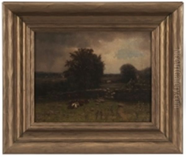 Cows Resting Oil Painting by Edward B. Gay