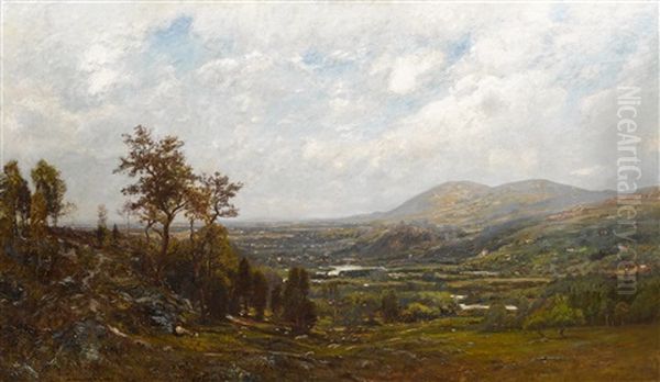 Panoramic Landscape Oil Painting by Edward B. Gay