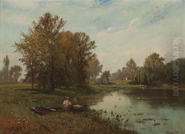 A View In Connecticut Oil Painting by Edward B. Gay