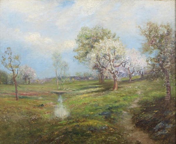 Summer Landscape Oil Painting by Edward B. Gay