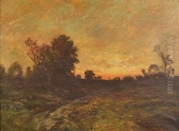 Luminous Sunset Oil Painting by Edward B. Gay