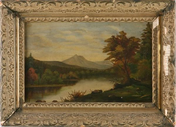 Hudson River Landscape Oil Painting by Edward B. Gay