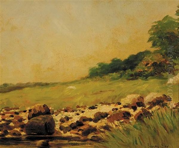 Rocky Riverbank by Edward B. Gay