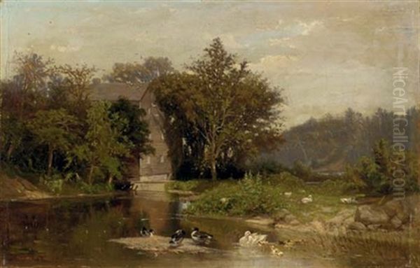 Ducks In A Pond by Edward B. Gay