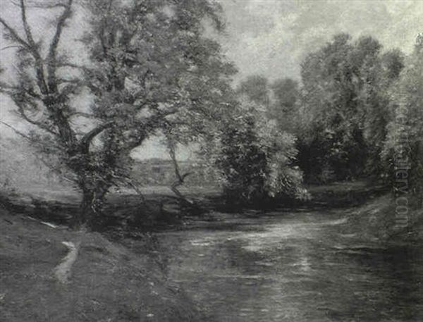 Stream Through The Trees In Summer Oil Painting by Edward B. Gay