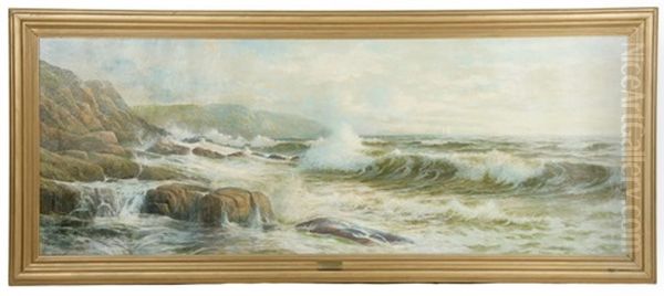 Seascape, Heavy Surf Oil Painting by George Howell Gay