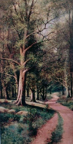 Path Through The Woods Oil Painting by George Howell Gay