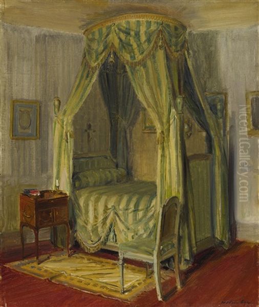 Bedroom Interior Oil Painting by Walter Gay