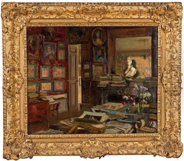 Vue Du Cabinet De Camille Groult Oil Painting by Walter Gay