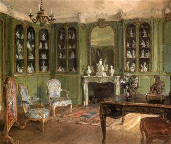 Salon Aux Biscuits De La Rue De L'elysee Oil Painting by Walter Gay