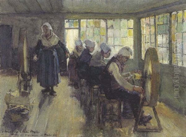 L'atelier Des Fileuses Oil Painting by Walter Gay