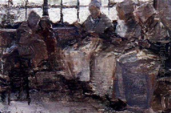 Old Women Sewing, No.10 Oil Painting by Walter Gay