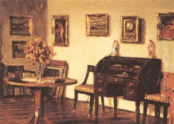 Studio Interior Oil Painting by Walter Gay