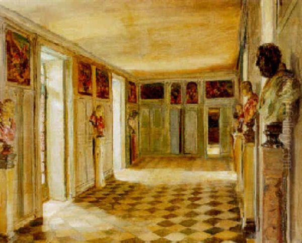 Interior At Reveillon Oil Painting by Walter Gay