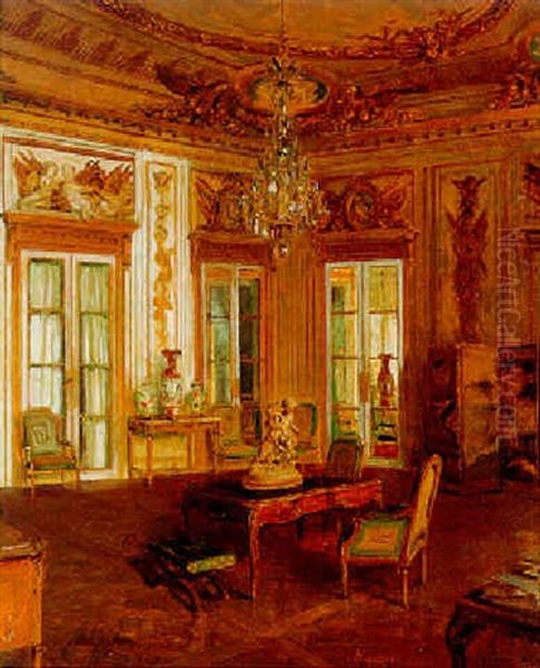 Salon Des Aigles, Hotel Crillon Oil Painting by Walter Gay