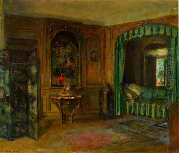 The Alcove - Pavillon Des Colombes Oil Painting by Walter Gay