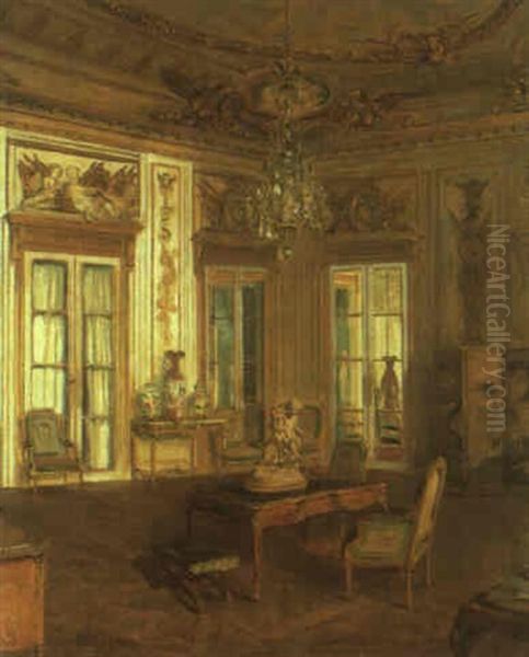 Salon De Aigles, Hotel Crillon Oil Painting by Walter Gay