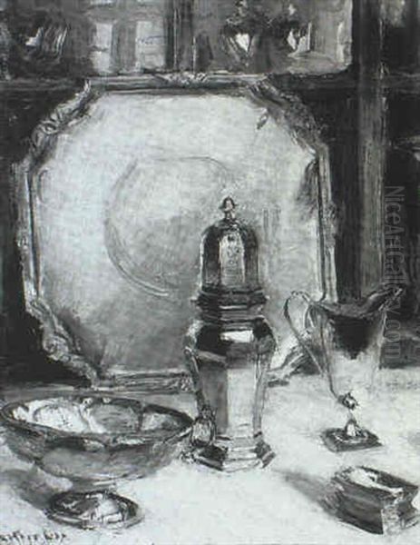 Tabletop Still Life Oil Painting by Walter Gay