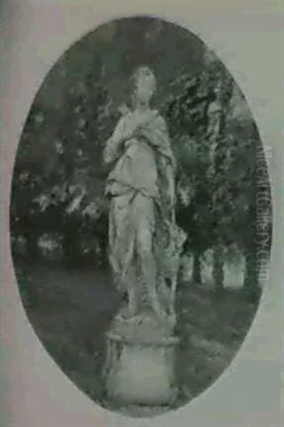 A Statue Of Diana In The Garden Of Versailles Oil Painting by Walter Gay