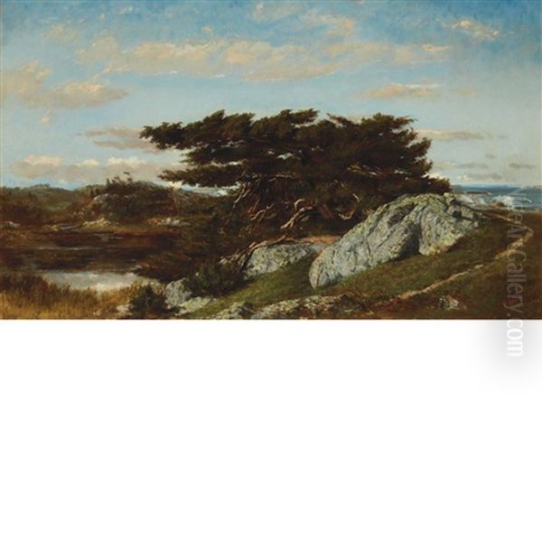 Scrub Pines And Coast, Cohasset, Massachusetts Oil Painting by Winckworth Allan Gay