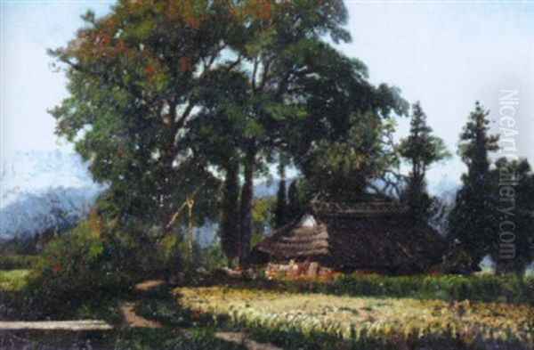 Farm House, Shomiki Oil Painting by Winckworth Allan Gay