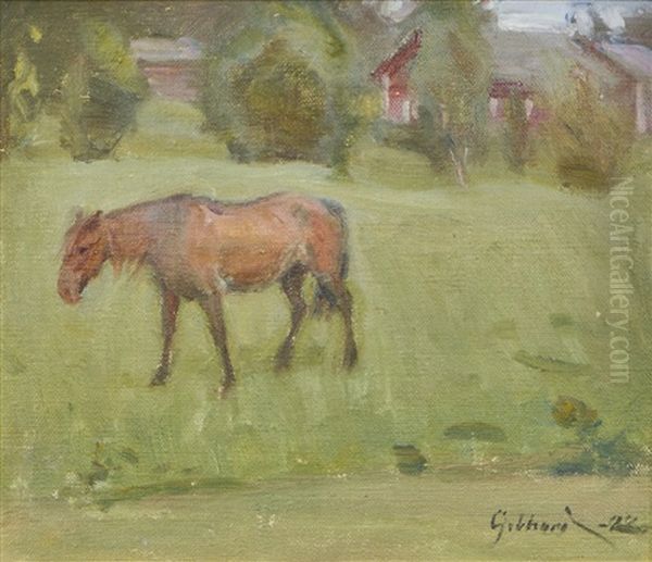 Horse Oil Painting by Albert Gebhard