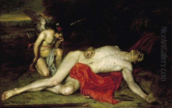 Der Tod Des Adonis Oil Painting by Karl Gebhardt