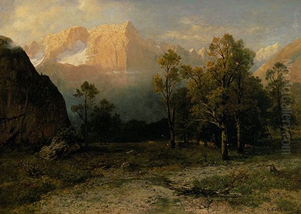 Karwendel Oil Painting by Ludwig Gebhardt