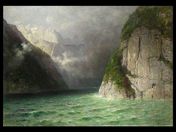 Am Vierwaldstatter See Mit St. Bartholoma Oil Painting by Ludwig Gebhardt