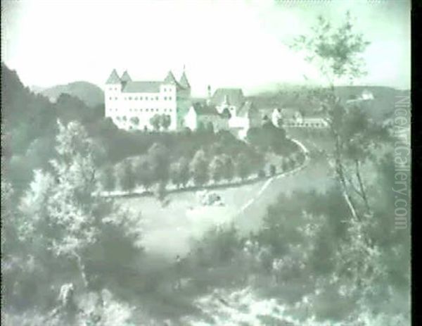 Ansicht Von Schloss Wolfegg. Oil Painting by Ludwig Gebhardt