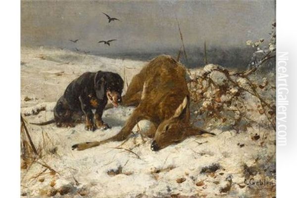 Erfolgreiche Jagd Oil Painting by Otto Friedrich Gebler