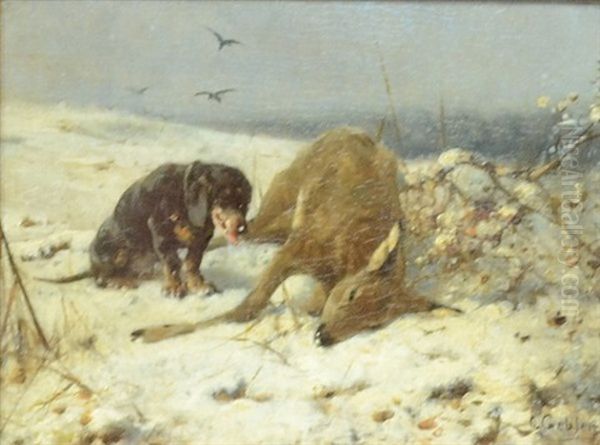 The Hunt Oil Painting by Otto Friedrich Gebler