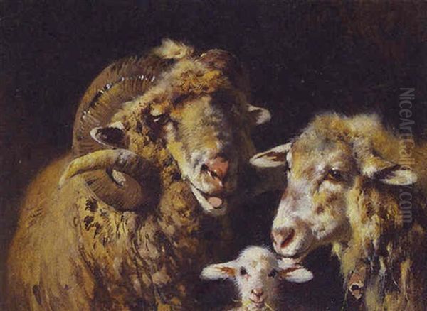 The Ram's Family Oil Painting by Otto Friedrich Gebler