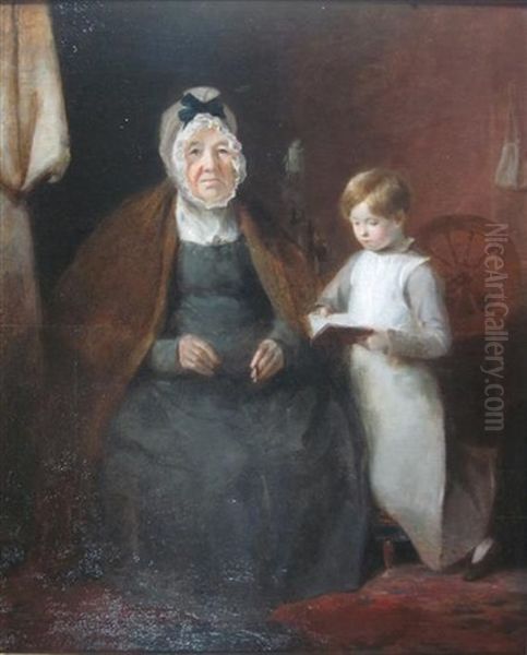 Mrs Elizabeth Constable In Her 79th Year Of Her Age Oil Painting by Andrew Geddes