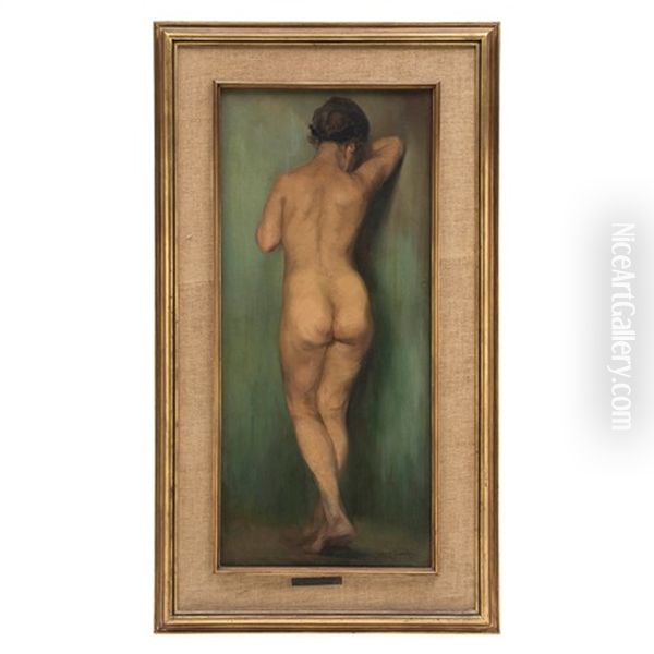 Desnudo Femenino De Espaldas Oil Painting by German Gedovius