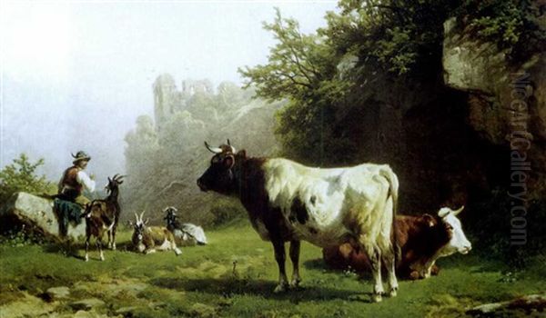 Portrat Eines Mannes Mit Schnauzer (selbstbildnis?) Oil Painting by German Gedovius