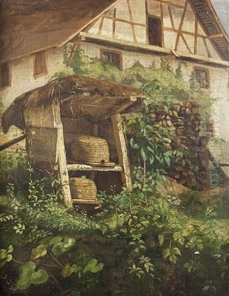 Bienenstock Oil Painting by Julius Geertz