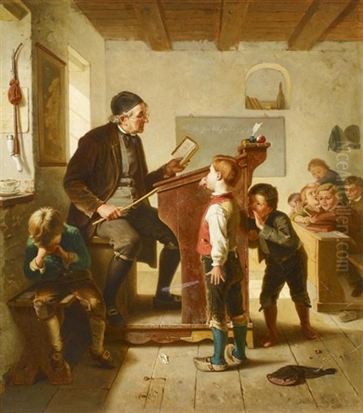 In Der Schule Oil Painting by Julius Geertz