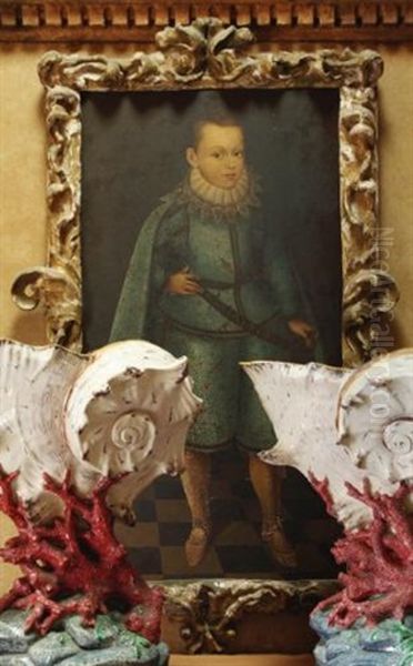 Portrait Of A Boy In A Blue Doublet Oil Painting by Wybrand Simonsz de Geest the Elder