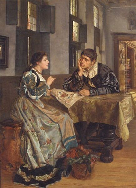 The Attentive Suitor Oil Painting by Willem Geets