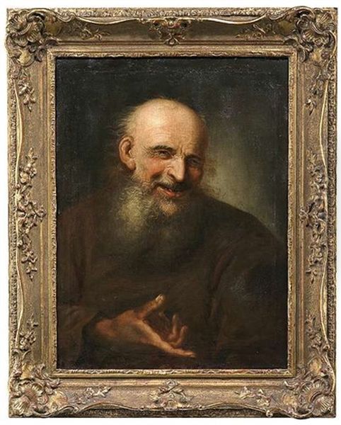 Der Lachende Demokrit Oil Painting by Anton von Gegenbauer