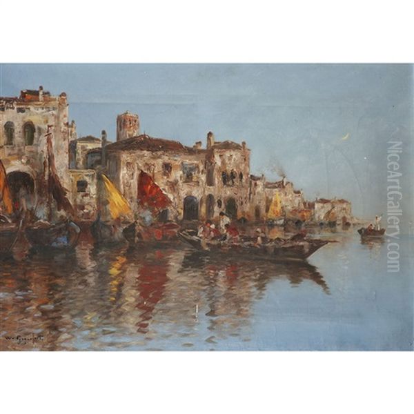 Venise Oil Painting by Wilhelm von Gegerfelt