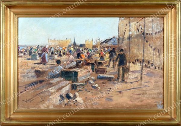 Le Marche De Goteborg Oil Painting by Wilhelm von Gegerfelt