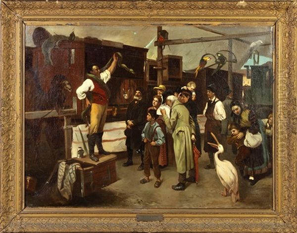 The Circus In Town Oil Painting by Wilhelm von Gegerfelt