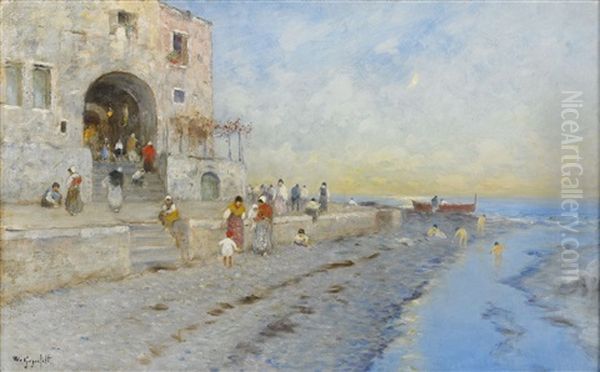 Kvallsbad, Venedig Oil Painting by Wilhelm von Gegerfelt