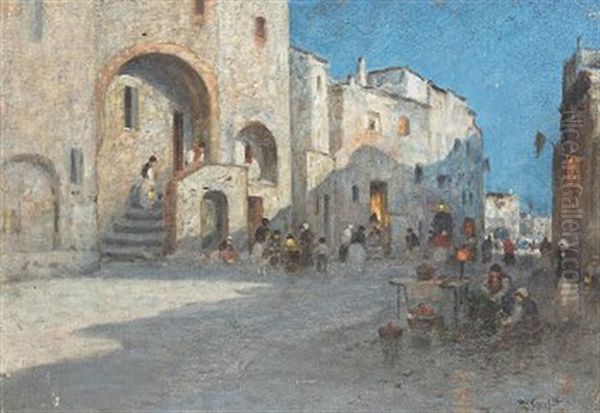 Sydlandsk Stadsbild Oil Painting by Wilhelm von Gegerfelt