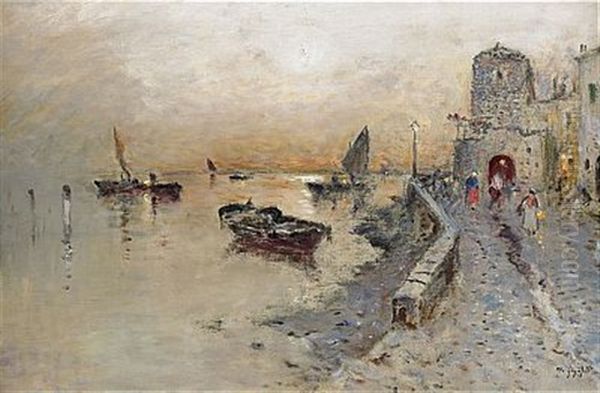 Venezia Oil Painting by Wilhelm von Gegerfelt