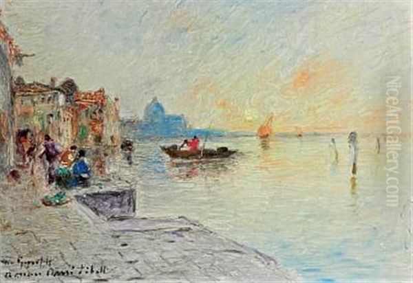 View From Venice Oil Painting by Wilhelm von Gegerfelt